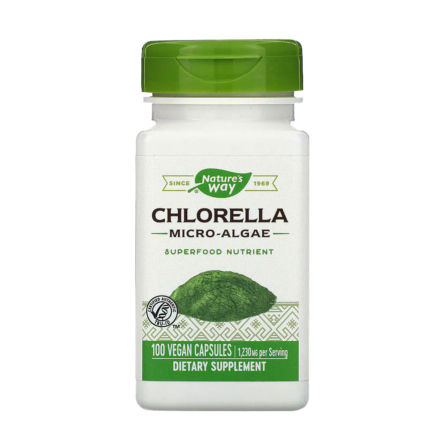 Хлорела Nature's Way Chlorella Micro-Algae 1230 мг, 100 вегетаріанських капсул