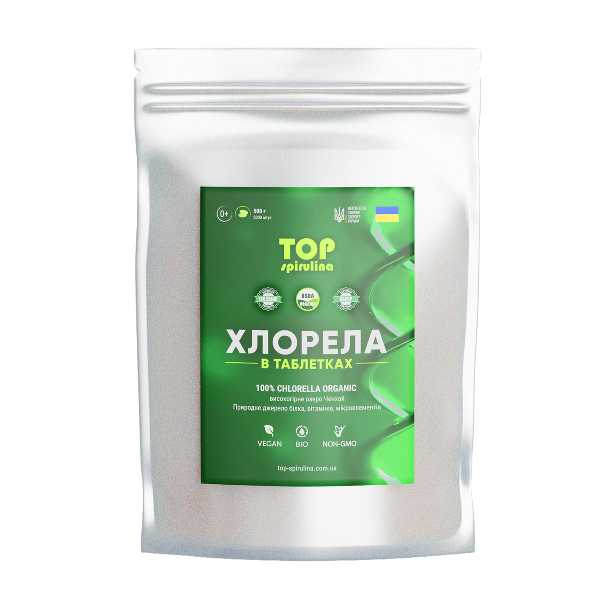 Хлорела TOP Spirulina, 2000 таблеток